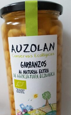Garbanzos al natural enteros front packaging