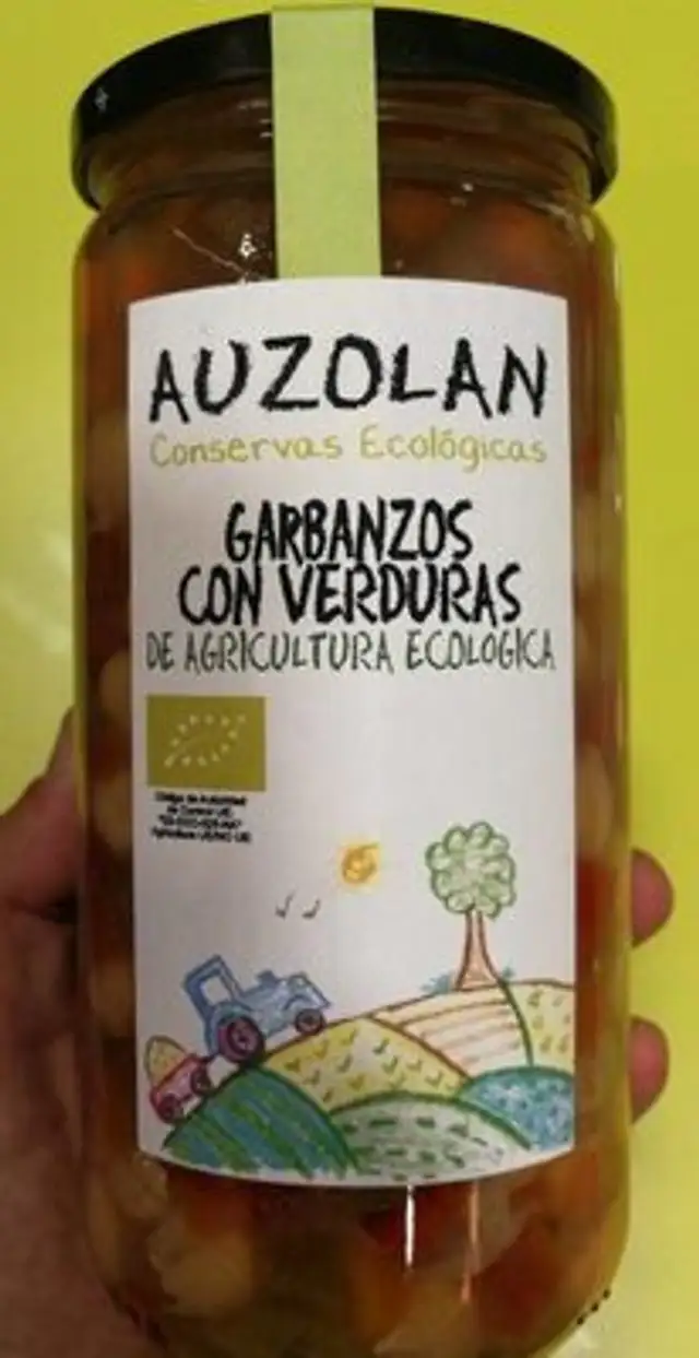 Garbanzos con verduras front packaging