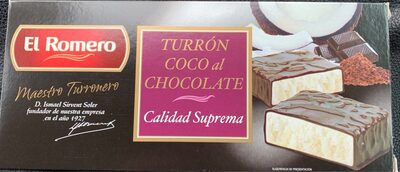 Turrón de coco al chocolate