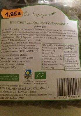 Helices ecológicas con moringa