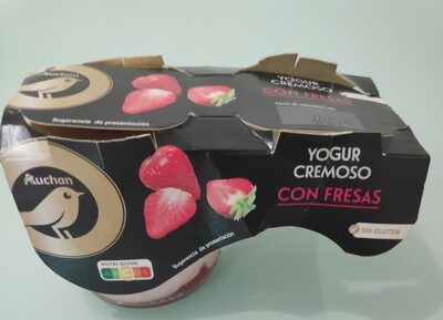 Yogur cremoso con fresas