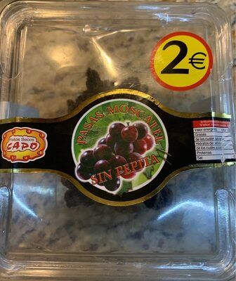 Pasas moscantel sin pepitas