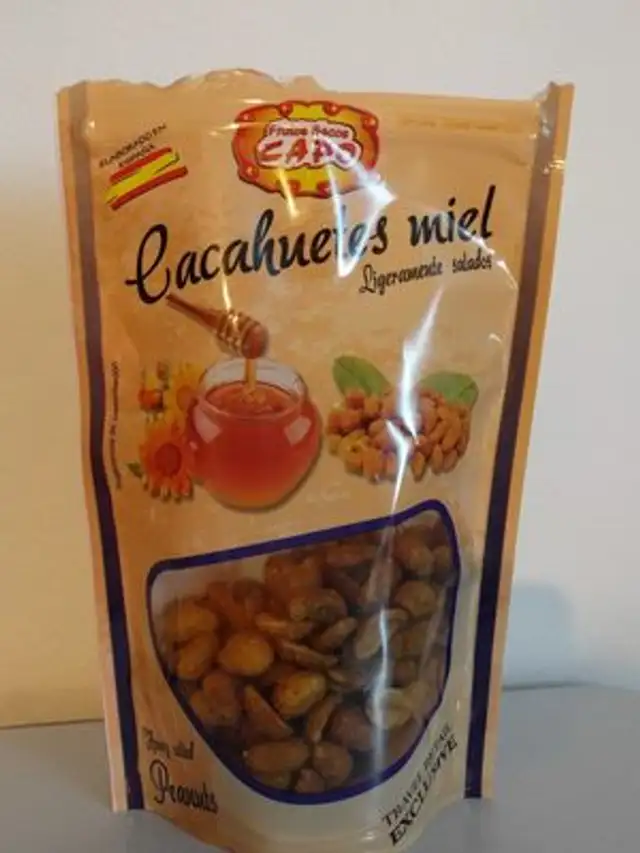 Cacahuetes Miel front packaging