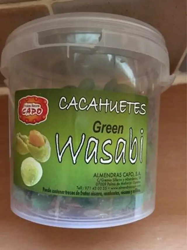 Cacahuetes green wasabi front packaging