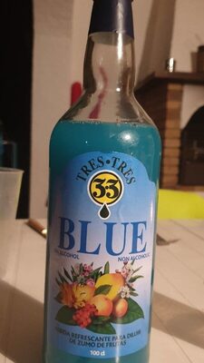 Tropical fruits blue front packaging