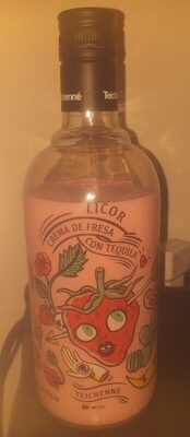 Licor crema de fresa con tequila