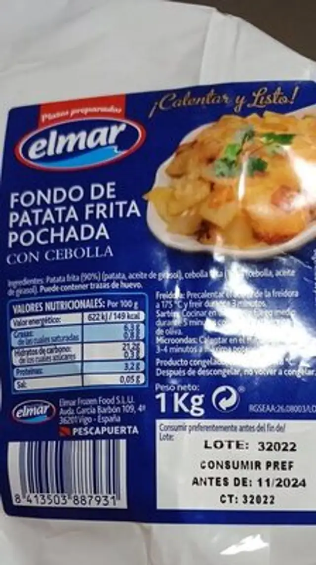 Fondo de patata y cebolla