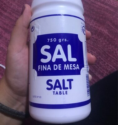 Sal fina de mesa front packaging