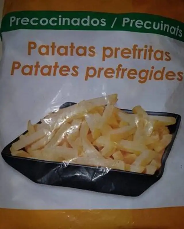 Patatas  prefritas front packaging