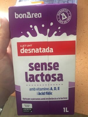 Leche sin lactosa desnatada