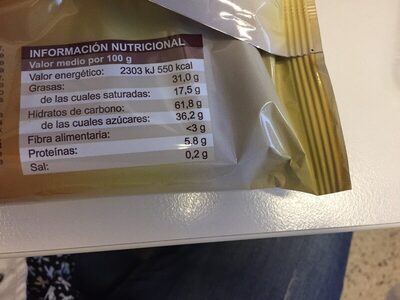CrujiSnack nutrition facts table