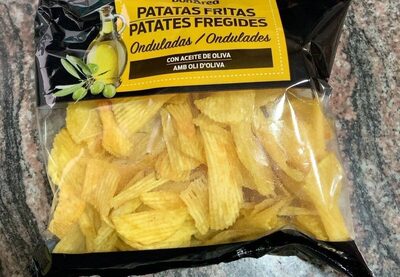Patatas fritas onduladas con aceite de oliva