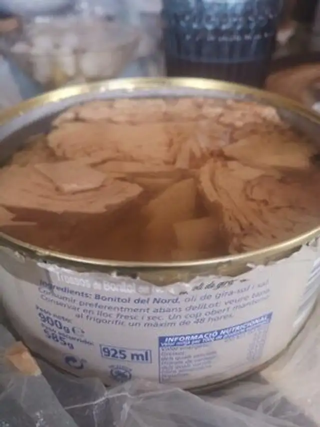 Trozos de Bonito del Norte ingredients label