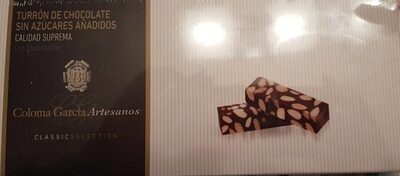 Turrón de chocolate sin azúcares añadidos