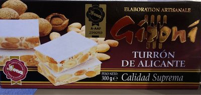 Turrón de alicante front packaging