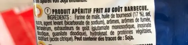 Chaskis ingredients label