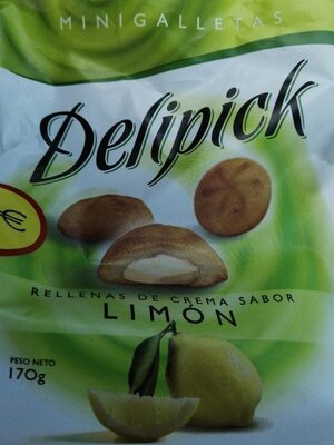 Delipick. Mini Galletas rellenas de crema sabor limón