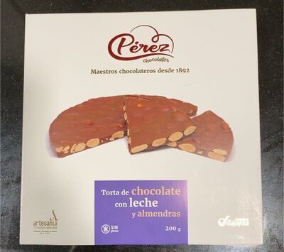 Torta de chocolate con leche y almendras front packaging