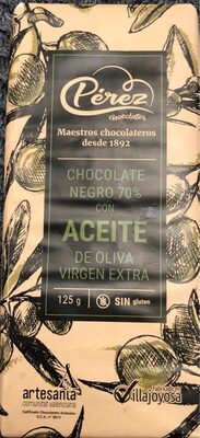 Chocolate negro 70% con aceite de oliva virgen extra