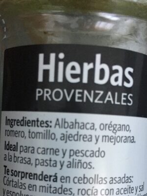 Hierbas provenzales front packaging