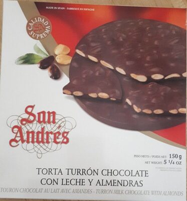 Torta turron chocolatecon leche y almendras