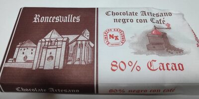 Chocolate artesano negro con café