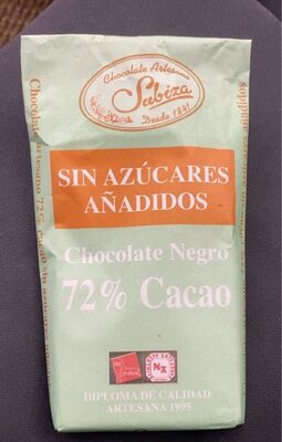 Chocolate negro 72%