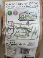 Cacao puro en polvo desgrasado y natural