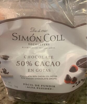 Chocolate 50% en gotas