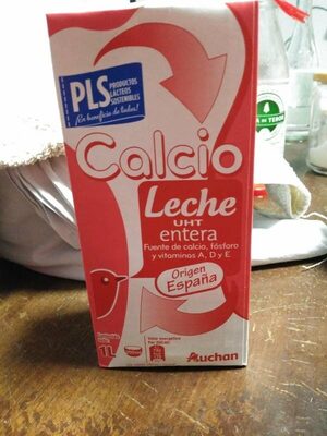 Leche entera calcio