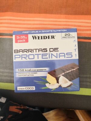 Barrita de proteínas sabor coco