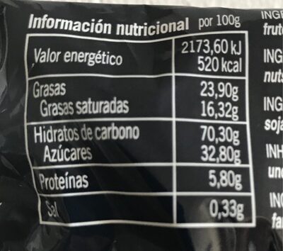 Bollinos de mantequilla nutrition facts table