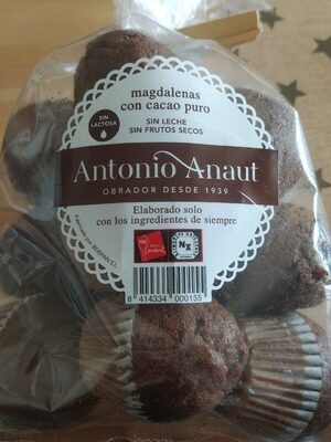 Magdalenas con cacao puro