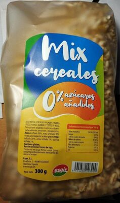 Mix cereales 0% azúcares añadidos front packaging