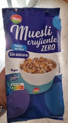 Muesli crujiente zero sin gluten