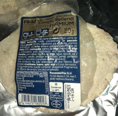 Concha rellena de vieira