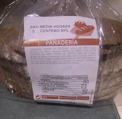 Pan media hogaza centeno 60%