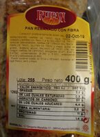 Pan rebanado con fibra