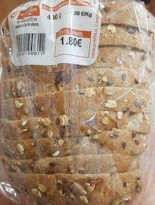 Pan barra rústica rebanada multicereal