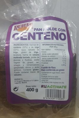 Pan de molde con centeno