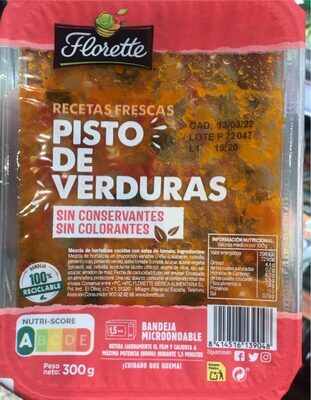Pisto de verduras front packaging