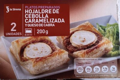 Hojaldre de cebolla caramelizada y queso de cabra