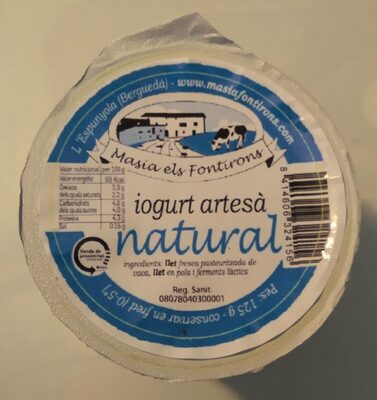 Iogurt Artesà Natural front packaging