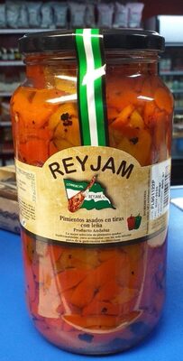 Pimientos asados con leña front packaging