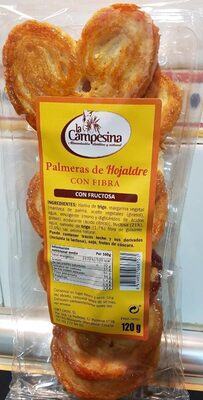 Palmeras de hojaldre con fibra