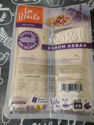 Fun roll flautas con extra de relleno de pollo front packaging