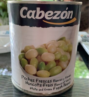 Pochas frescas blancas y verdes