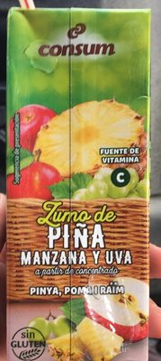 Zumo de piña manzana y uva