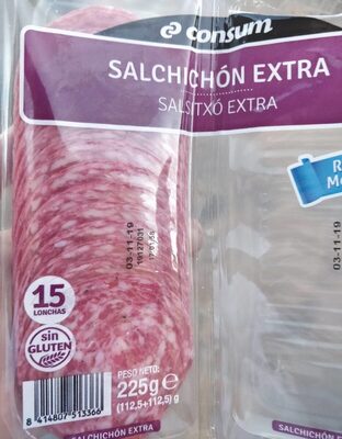 Salchichón Extra Consum front packaging