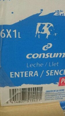 Lechera entera front packaging